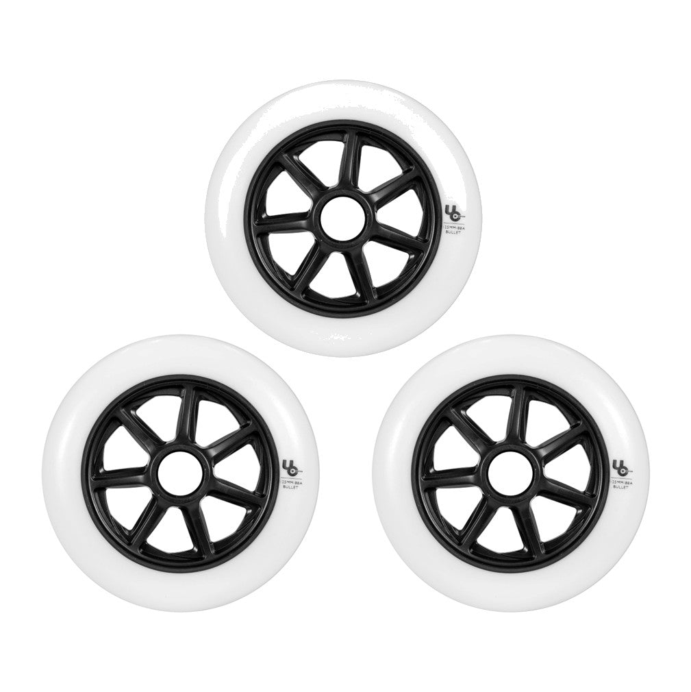 Undercover Team Inline Wheel White 3 Pack 125mm 88a - Lucky Skates