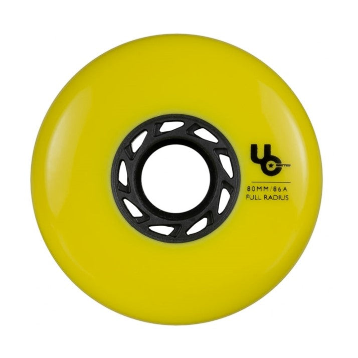 Undercover Team Yellow Inline Skate Wheels 80mm 86A - Lucky Skates