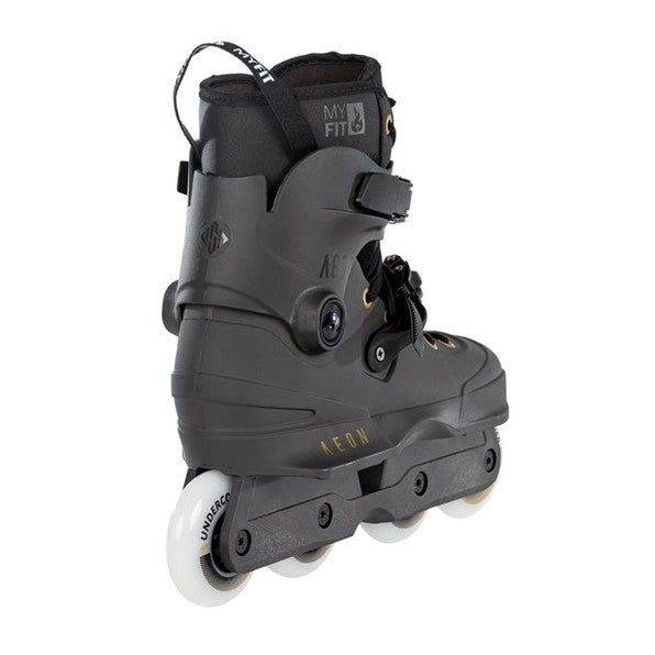 USD Aeon 80 Team Aggressive Inline Skates Grey Gold - Lucky Skates