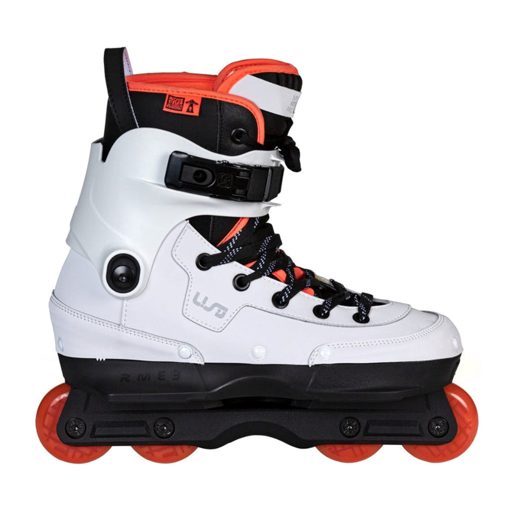 USD Aeon Richie Eisler 60 Aggressive Inline Skates White Orange - Lucky Skates