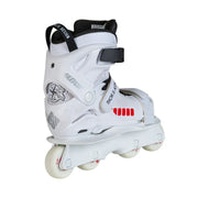 USD Glitch Vikings on Skates Junior Aggressive Size Adjustable Inline Skates White - Lucky Skates 