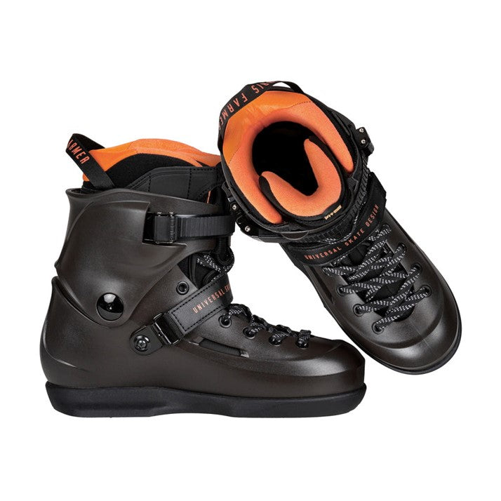 USD Sway Chris Farmer Pro Aggressive Inline Boots Brown Orange - Lucky Skates