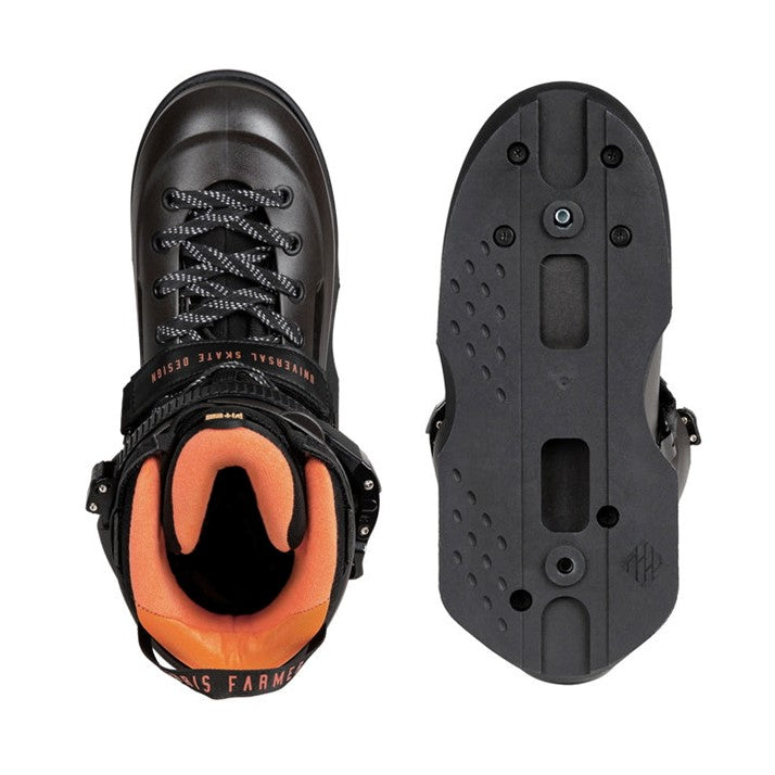 USD Sway Chris Farmer Pro Aggressive Inline Boots Brown Orange - Lucky Skates