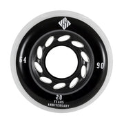 USD Team Inline Wheels 64mm 90A White White 90a 64mm - Lucky Skates