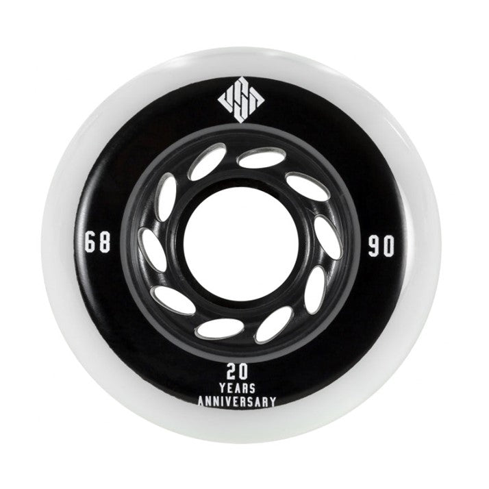 USD Team Inline Aggressive Wheel White 68mm 90A 20 year anniverary - Lucky Skates