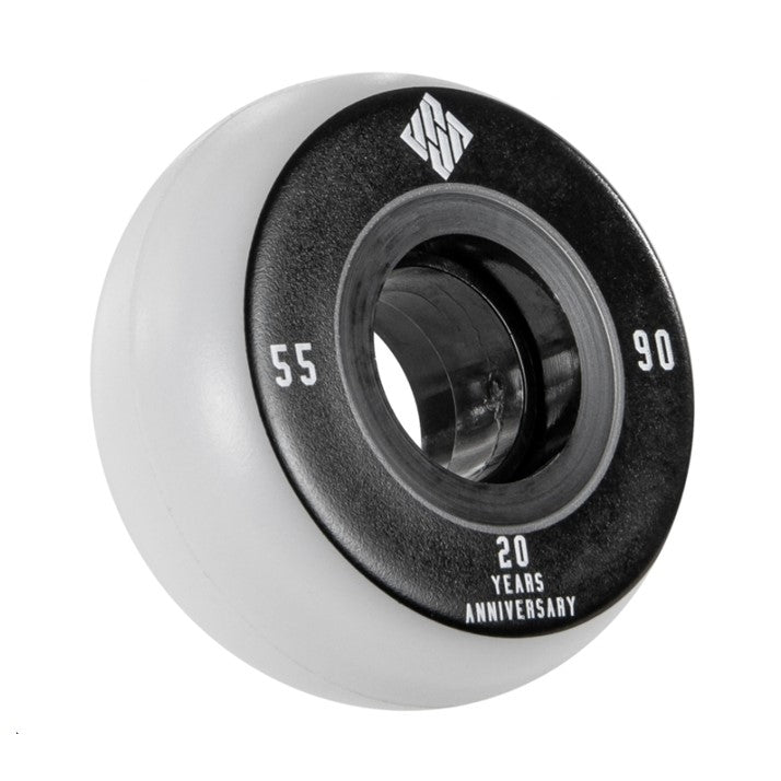 USD Team Inline Aggressive Wheels White 55mm 90A - 4 Pack - Lucky Skates