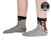 RED ASTRONAUT AND PLANETS ON SOCK