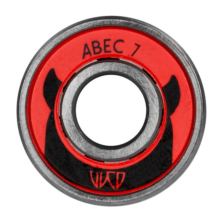 Wicked ABEC 7 Skate Bearing Red 8mm 608 - Lucky Skates 