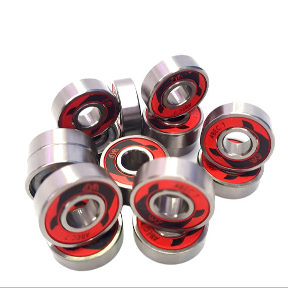 Wicked ABEC 7 Skate Bearing Red 8mm 16 Pack 608 - Lucky Skates