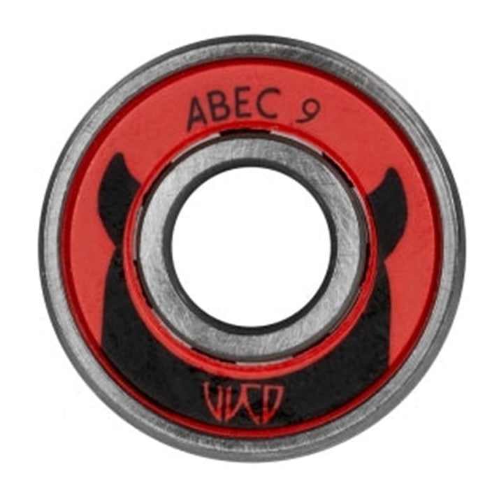 Wicked ABEC 9 Skate Bearings Red 8mm 608 8mm - Lucky Skates