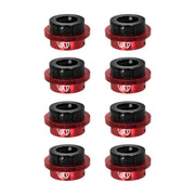 Wicked Adjustable Inline Skate Spacer Set Black/Red  8 Pack - Lucky Skates
