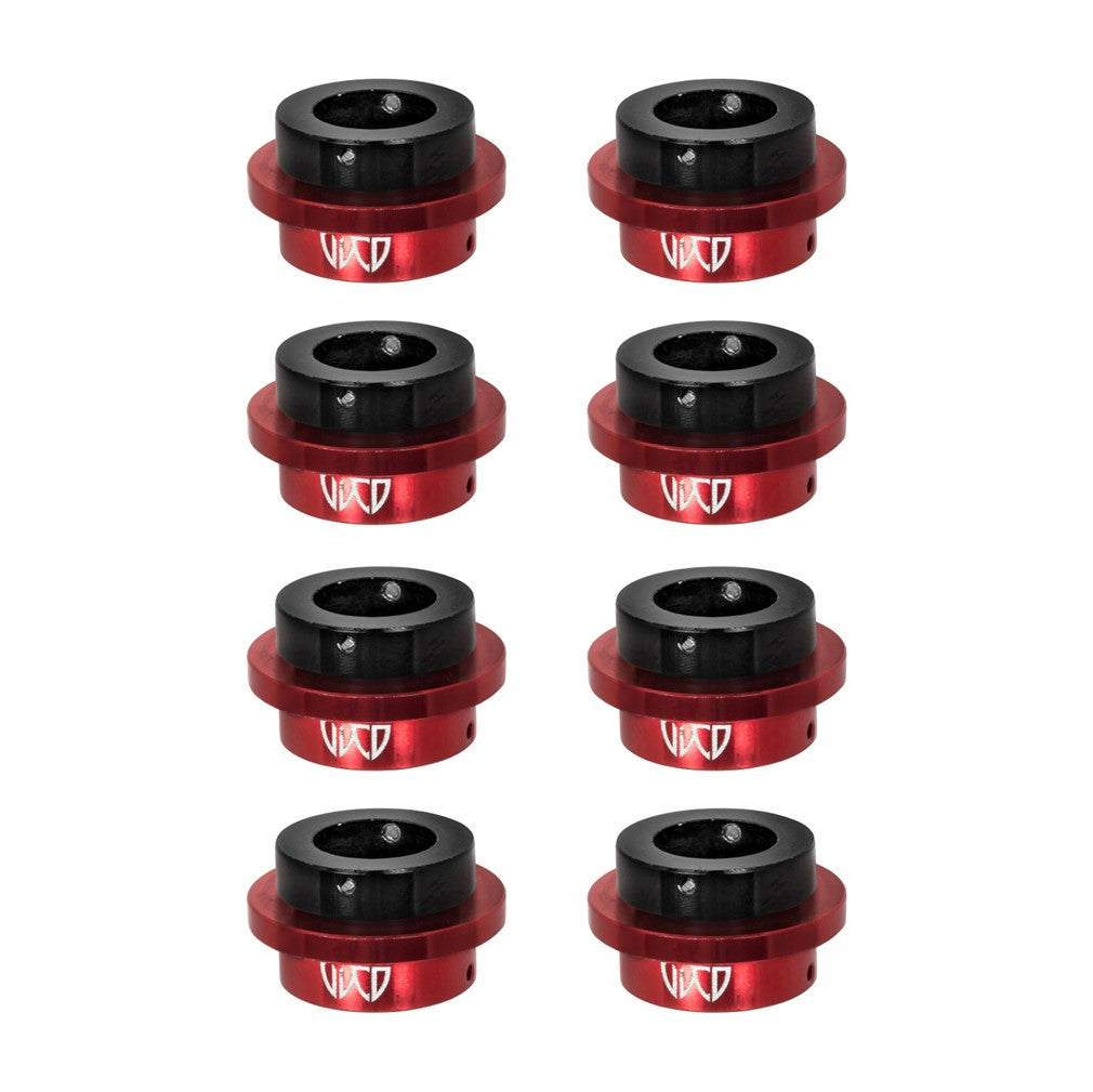 Wicked Adjustable Inline Skate Spacer Set Black/Red  8 Pack - Lucky Skates
