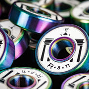 Wicked Felix Rijhen Skate Bearings White/Purple 608 8mm 16 Pack - Lucky Skates