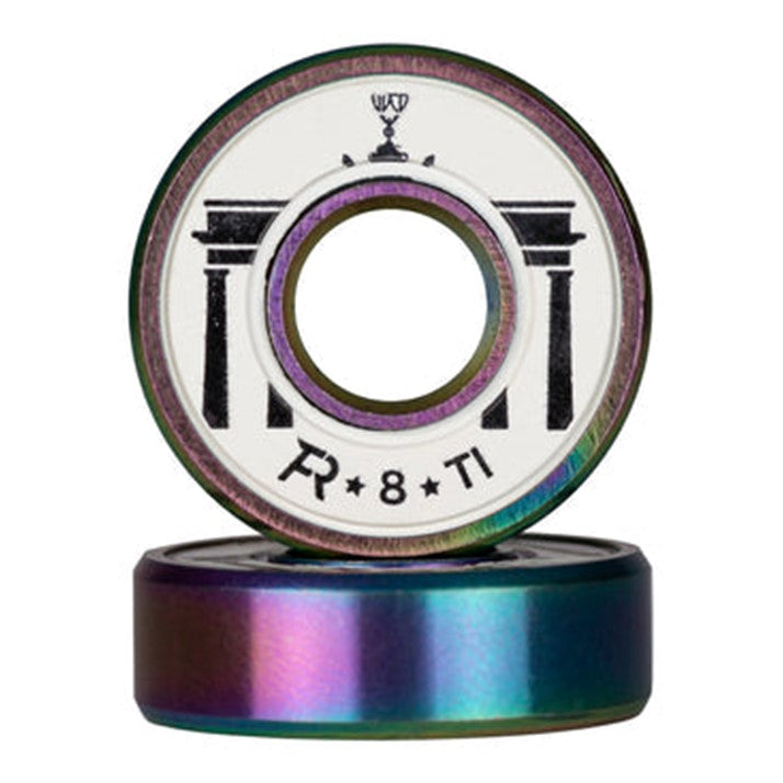 Wicked Felix Rijhen Skate Bearings White Purple 608 8mm 16 Pack - Lucky Skates