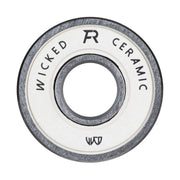Wicked FR Ceramic Skate Bearings 8mm 608 - White Lucky Skates