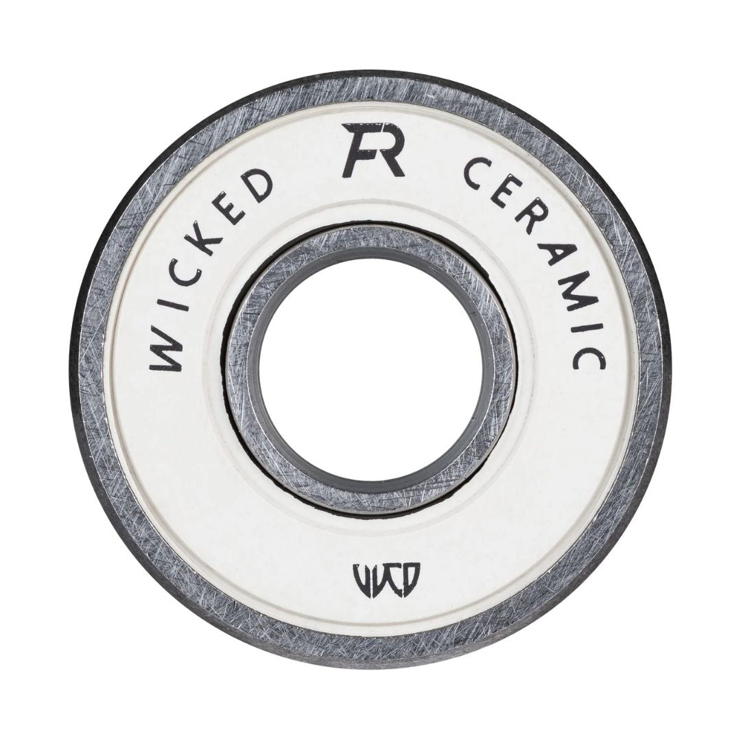 Wicked FR Ceramic Skate Bearings 8mm 608 - White Lucky Skates