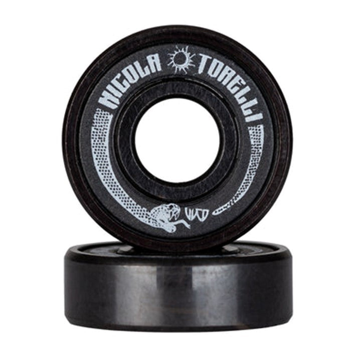 Wicked Nicola Torelli Skate Bearings Black 8mm 608 16 Pack - Lucky Skates