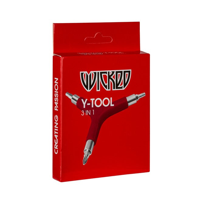 Wicked Y 3 In 1 Inline Hex Torx Skate Tool Red - Lucky Skates