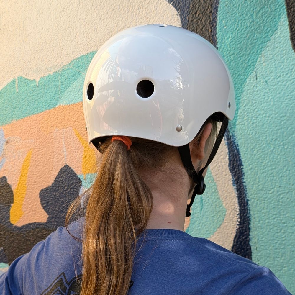Yepa T-Shell Certified Skate Helmet Gloss White Dual Sizing - Lucky Skates 