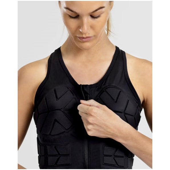 zena padded chest vest with zip 