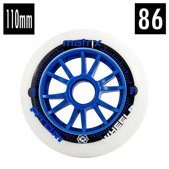 Atom Matrix Blue Inline Wheel 86A 110mm