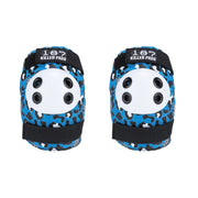 kids junior blue leopard elbow pads 