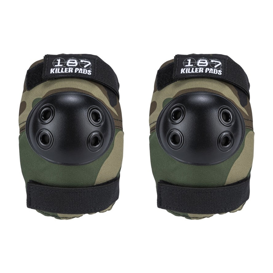 junior kids camo green elbow pads