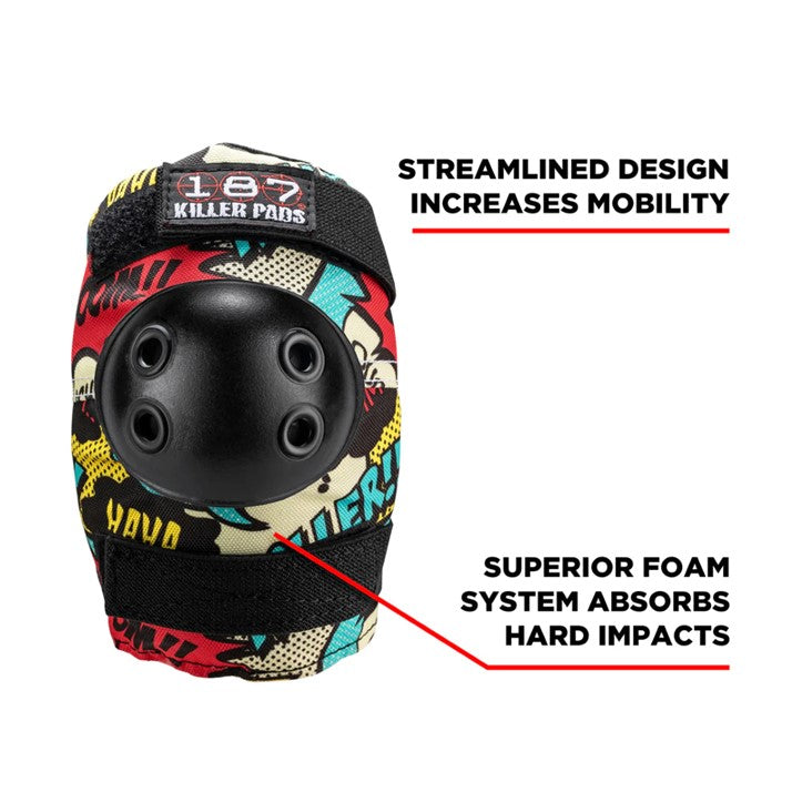 comic patterned 187 elbow pad