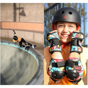 skaterboarder wearing 187 comic padding set