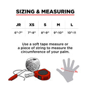 size chart for 187 wristguards