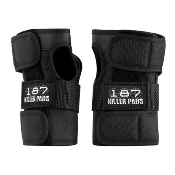 black wrist guards, strap '187 killer pads' 