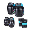black and blue lightning bolt 187 killer pads  knee pads elbow pads and wrist guards