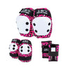 pink leopard print 187 killer padding set, knee pads elbow pads and wrist guards