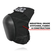 side view of 187 pro derby knee pads black