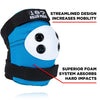 blue 187 elbow pad with white caps
