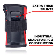 187 red wrist guard with splint