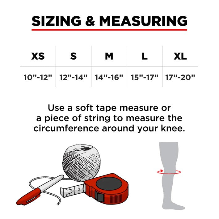 size chart for 187 knee pads