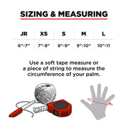 size chart for 187 wrist guards