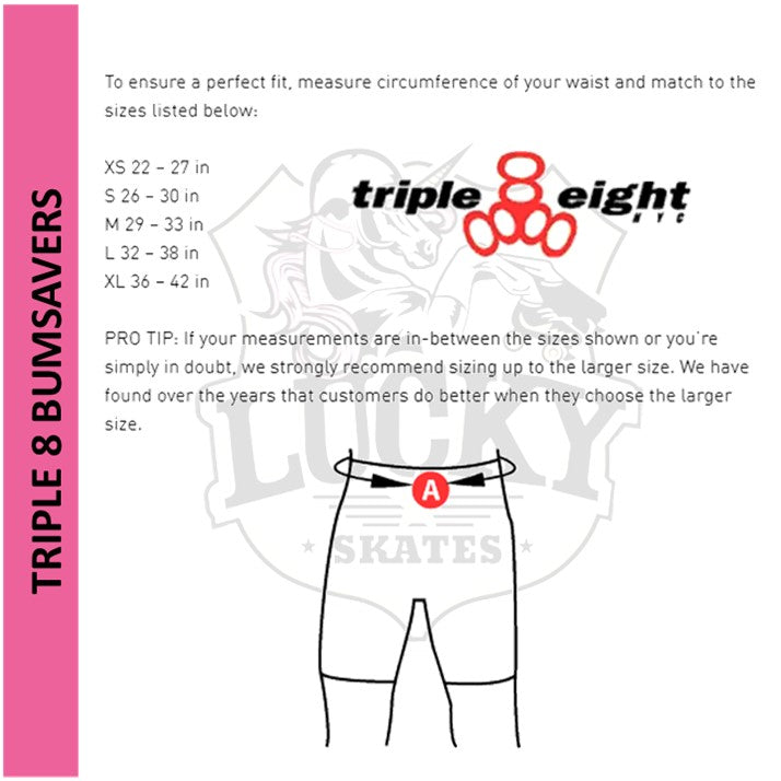 Triple 8 Bumsavers Padded Shorts for Butt Protection - Lucky Skates – Lucky  Skates Pty Ltd
