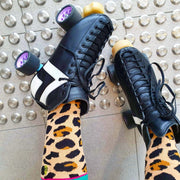 person wearing antik ar2 with leopard socks