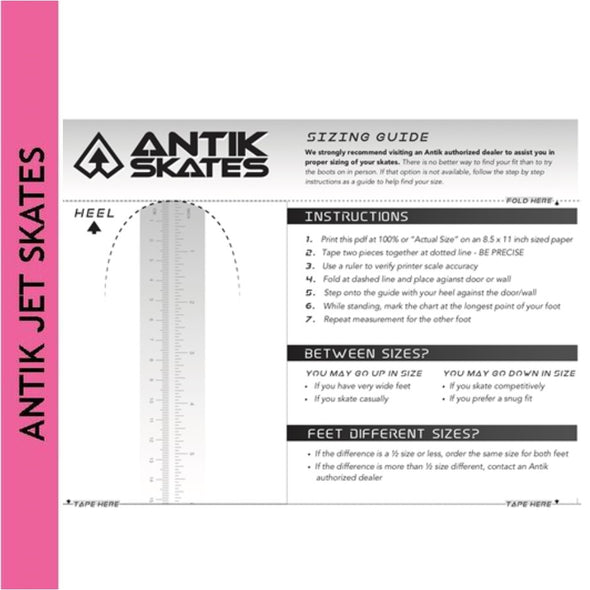 size guide for antik jet boot
