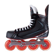 red 'bauer vapor' inline hockey junior kids inline skates red union wheels 