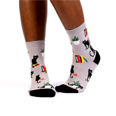Booked For Meow Women's Crew Socks
