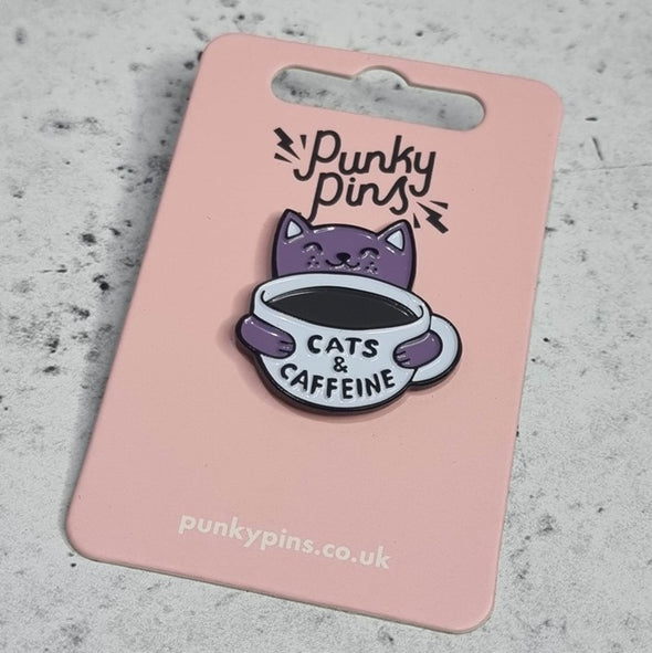 Cats and Caffeine Pin