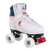 white sneaker park roller skate white wheels red toestops
