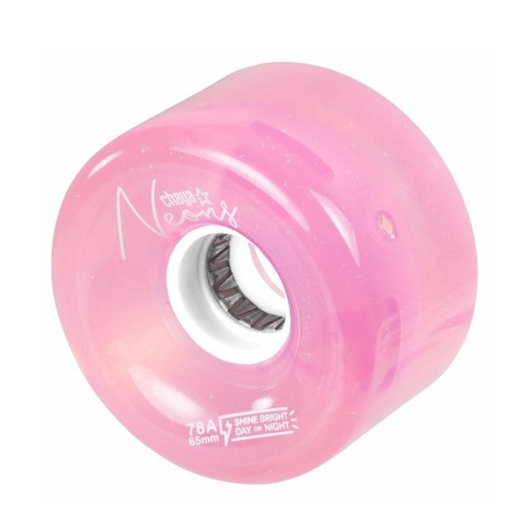 Chaya Light Up Neon Pink Wheels 78A - Lucky Skates