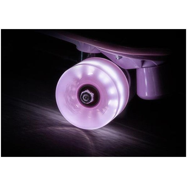 chaya pink led light up quad roller skate wheels on skate 