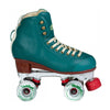 teal green premium high top roller skate aluminium plate red toe stop outdoor 78a wheels 