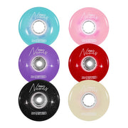 chaya blue, pink, purple, red, black and white glitter light up wheels