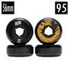 Dead Team Inline Wheel Black Yellow 95A 56mm - 4 Pack